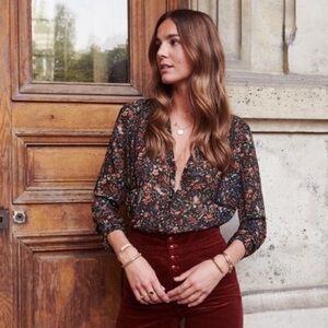 Sezane Chemise Sixtine Floral Print Women's Top. Size EU 40 or US 8